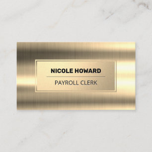 Carte De Visite Cadre Or Arrière - plan métal or