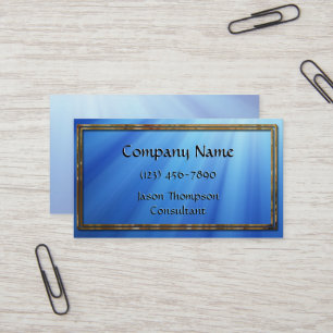 Carte De Visite Cadre Or Blue Rays moderne