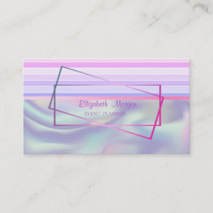 Carte De Visite Cadre rayé holographique élégant moderne