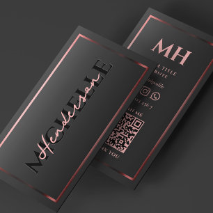 Carte De Visite Cadre Rose Gold Esthétique Professionnel Luxe