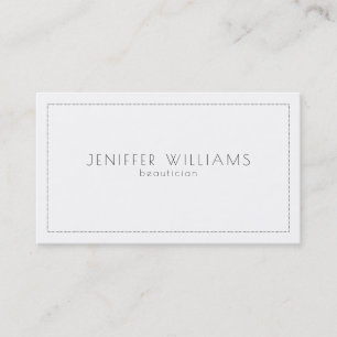 Carte De Visite Cadre simple blanc et gris de Minimalistic