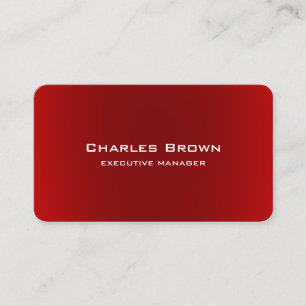 Carte De Visite Cadre supérieur élégant moderne tendance rouge bla