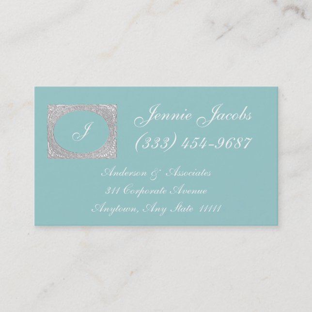 Carte De Visite Cadre victorien de style avec un aspect découpé (Devant)