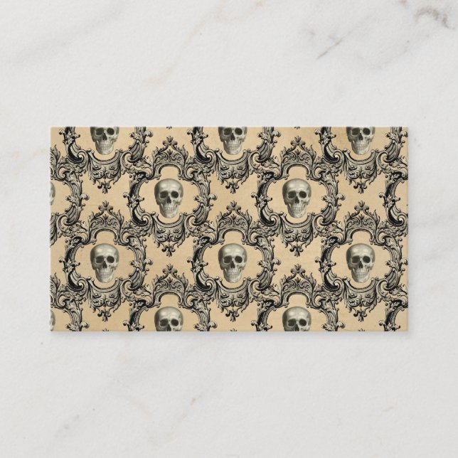Carte De Visite Cadre victorien Skulets Goth Skeleton Gothique (Devant)