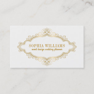 Carte De Visite Cadre Vintage or élégant