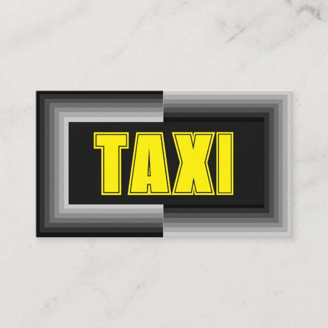 Carte De Visite Cadres gris jaune TAXI conducteur service pilote d (Devant)