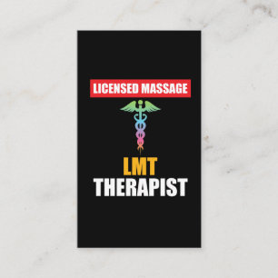 Carte De Visite Caducée de thérapeute de massage autorisé par L