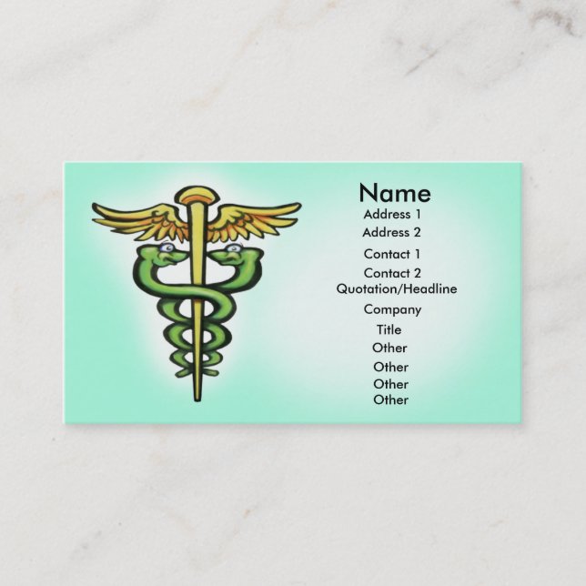 Carte De Visite Caduceus (Devant)