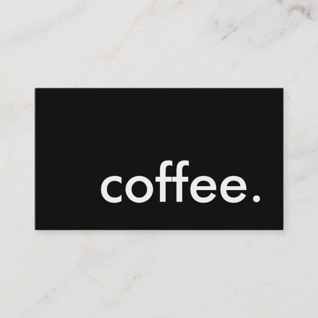 Carte De Visite  café. (Devant)