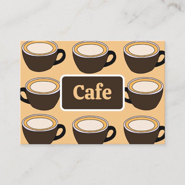 Carte De Visite Café à motif de tasse à café (Devant)