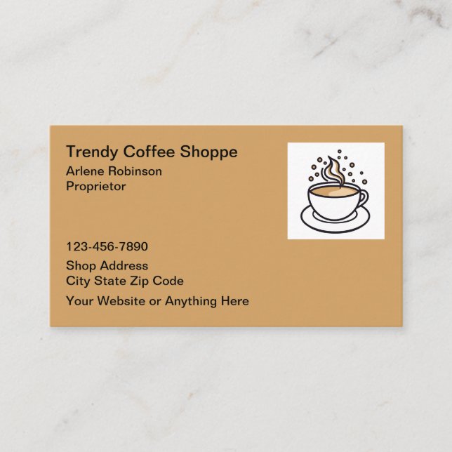Carte De Visite Café Bistro Café Tendance (Devant)