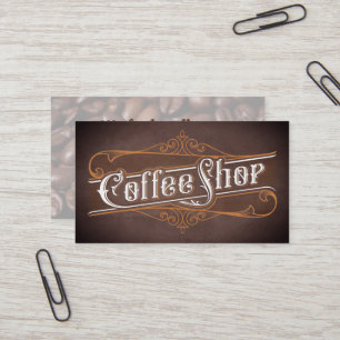Carte De Visite Café Boutique Lettres Vintages
