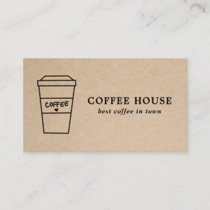 Carte De Visite Café Brown moderne simple