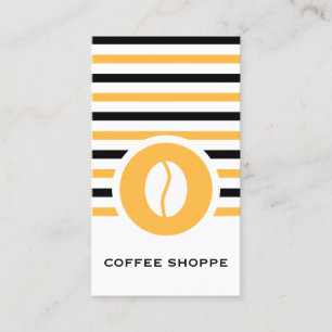 Carte De Visite Café chic rayé