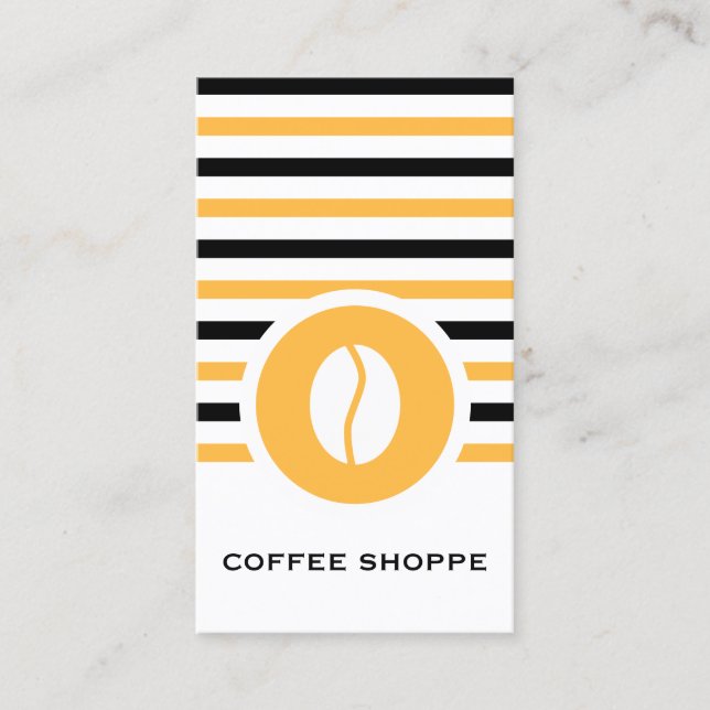 Carte De Visite Café chic rayé (Devant)