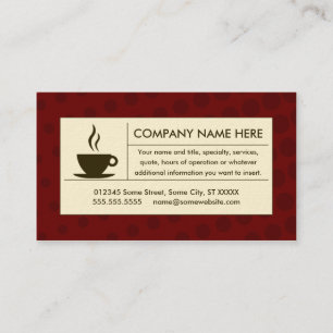 Carte De Visite café demi-ton