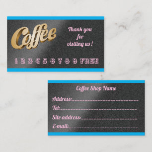Carte De Visite Café en argent gratuit moderne et moderne