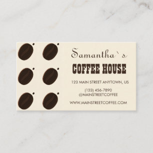 Carte De Visite Café Espresso Marron Motif Café Emblème