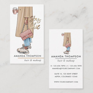 Carte De Visite Café Fille Rose Chav