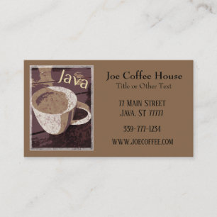 Carte De Visite Café Java