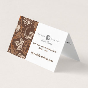 Carte De Visite Cafe Latte personnalisable Publicité pliée