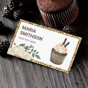 Carte De Visite Café Mocha Chocolat Cupcake Pâtisserie Chef boulan
