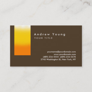 Carte de visite Café Noir Orange Jaune Entreprise