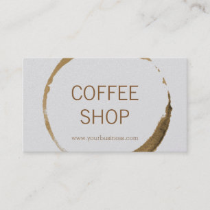 Carte De Visite Café-restaurant - tache de café