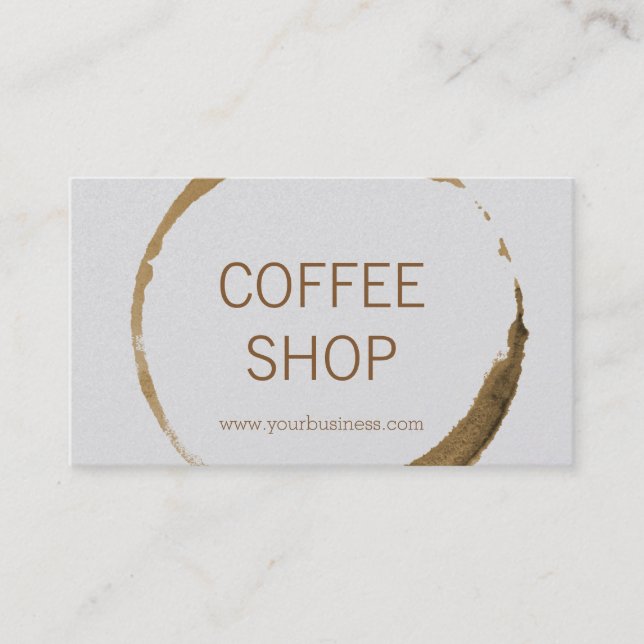 Carte De Visite Café-restaurant - tache de café (Devant)