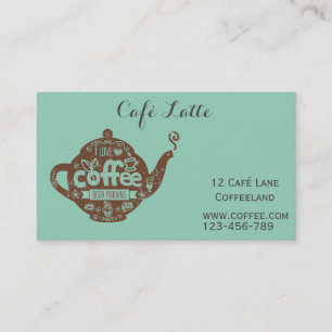 Carte De Visite Café Retro café café vintage élégant