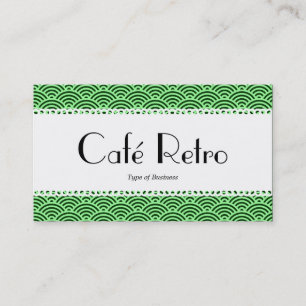 Carte De Visite Café Rétro (dentelé) - Motif d'écailles de poisson