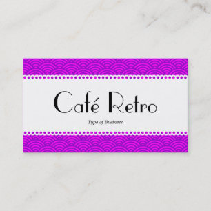 Carte De Visite Café Rétro (dentelé) - Motif d'écailles de poisson