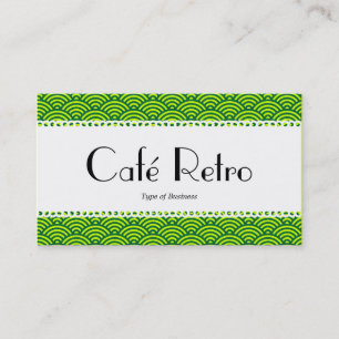 Carte De Visite Café Rétro (dentelé) - Motif Écailles de Poisson
