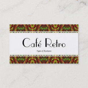 Carte De Visite Café Retro (Scalloped)