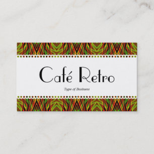 Carte De Visite Café Retro (Scalloped)