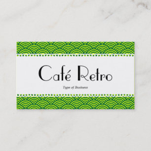 Carte De Visite Café Retro (Scalloped) - Motif à échelle de poisso