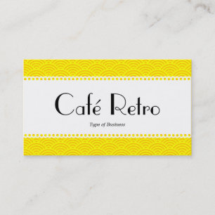Carte De Visite Café Retro (Scalloped) - Motif à échelle de poisso