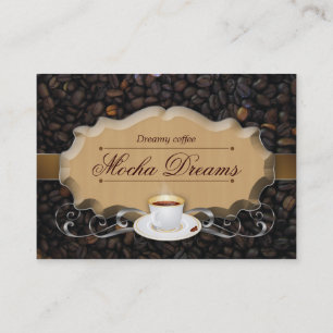 Carte De Visite Café Riche haricots Brown Chocolat Caramel