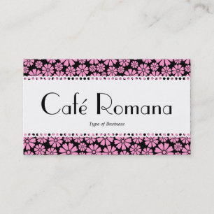 Carte De Visite Café Romana (Galopé) Motif Floral