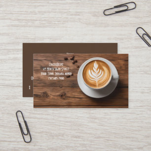 Carte De Visite Café sur mesure & Café en latte & Punch