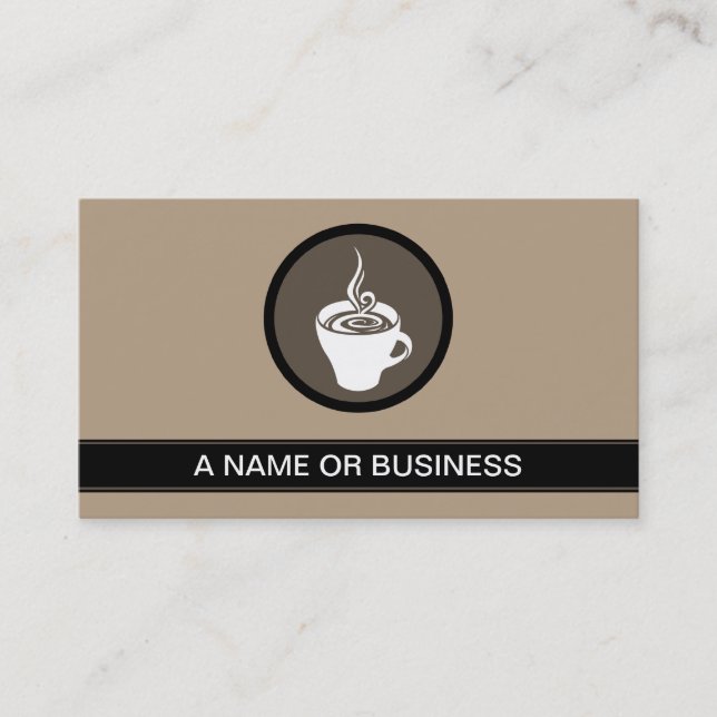Carte De Visite café tasse mocha bulle (Devant)