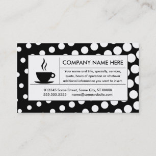 Carte De Visite café tramé