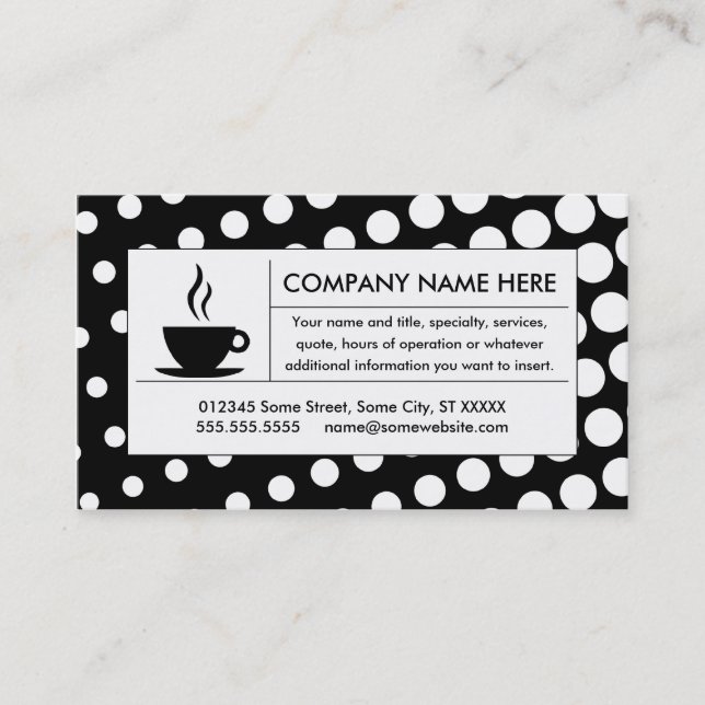 Carte De Visite café tramé (Devant)