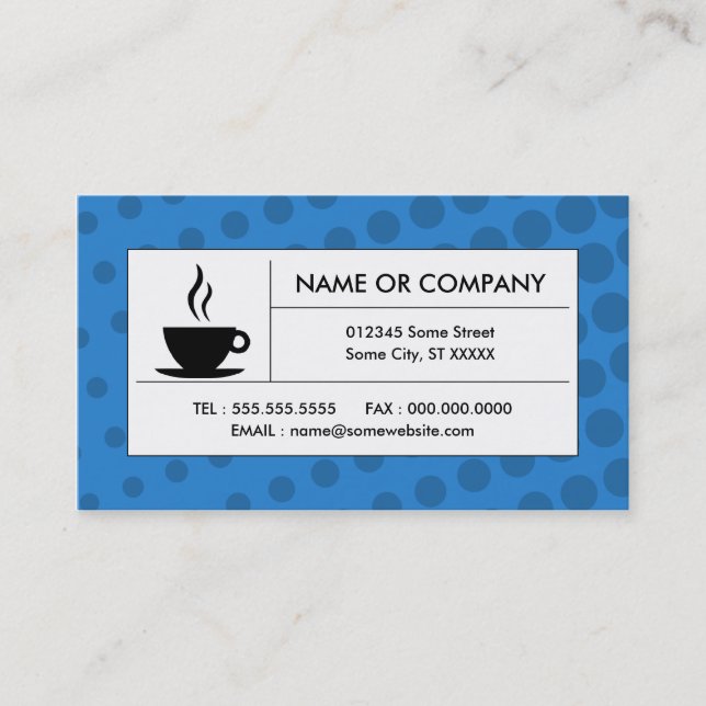 Carte De Visite café tramé (Devant)