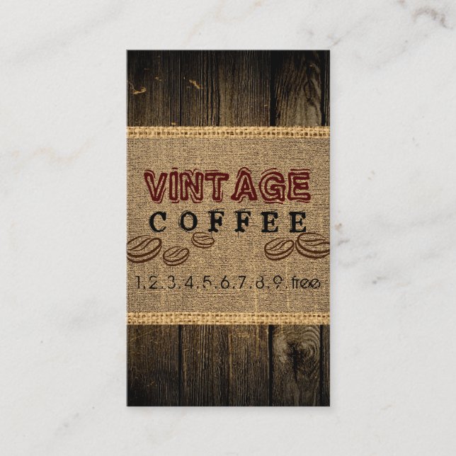 Carte De Visite Café Vintage (Devant)