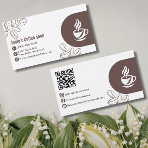 Carte De Visite Cafetier de salon de café professionnel moderne pe