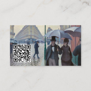 Carte De Visite Caillebotte - Paris Street ; Rainy Day - QR Code