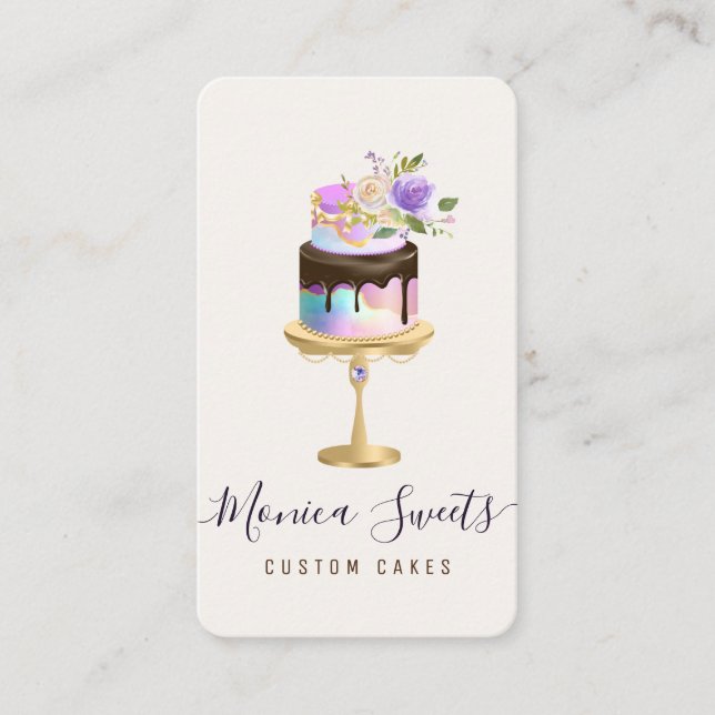 Carte De Visite cake logo sur mesure cake boulangerie pâtisserie p (Devant)