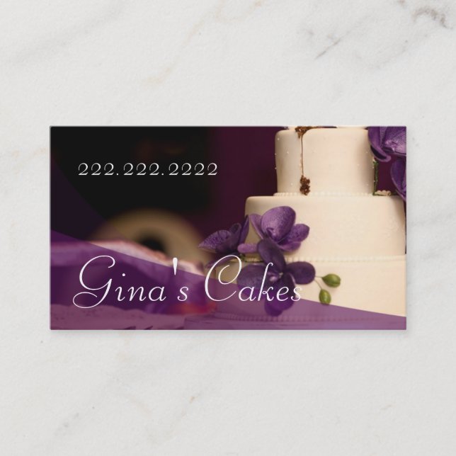 Carte De Visite Cake Shop Cupcakes Boulangerie Restauration (Devant)