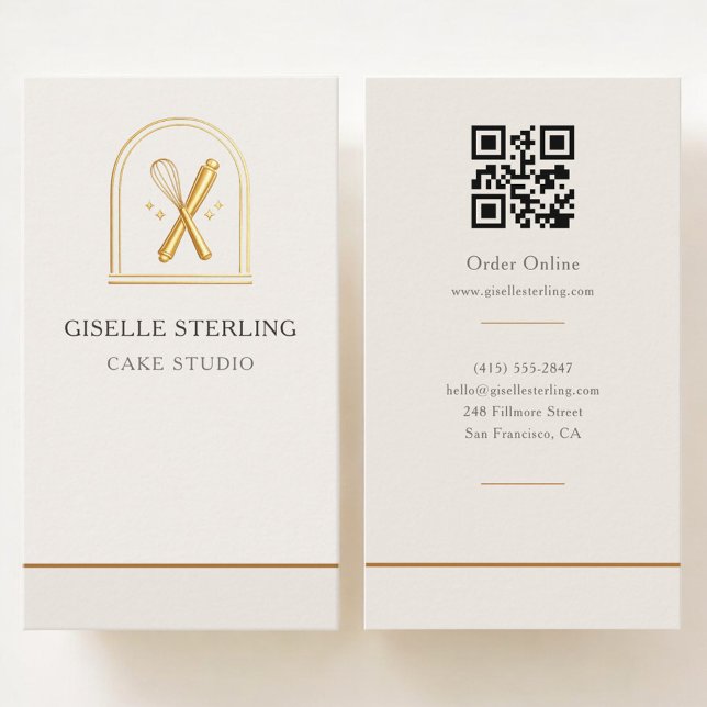 Carte De Visite Cake Studio QR Code (Créateur téléchargé)